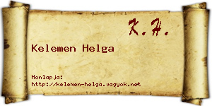 Kelemen Helga névjegykártya